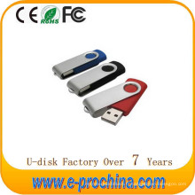 Vente chaude USB Flash Drive Mémoire Flash Métal Pivotant USB Pen Drive pour Échantillon gratuit
